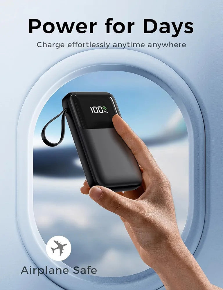 Power Bank, 22.5 W 15000 mAh Mini Power Bank, Fast Charging USB-C Portable Charger, PD 3.0 QC 3.0 External Mobile Phone Batteries, 6 Outputs & 3 Inputs, Compatible with iPhone, Tablet and More