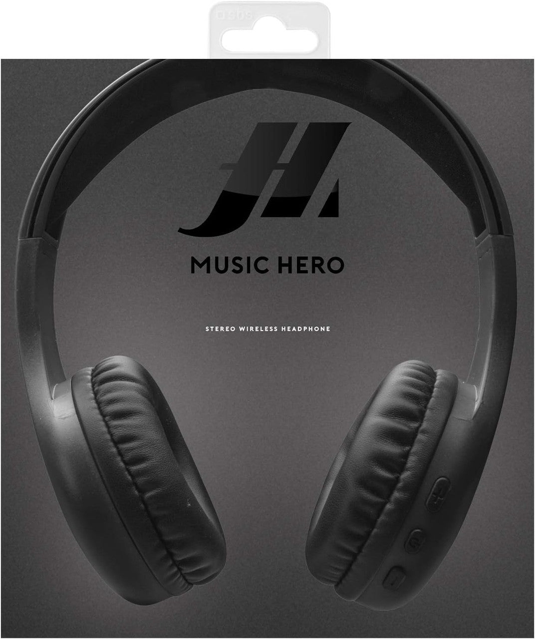 sbs Music Hero Adjustable Stereo Headphone with Soft Ear Cushions, Black