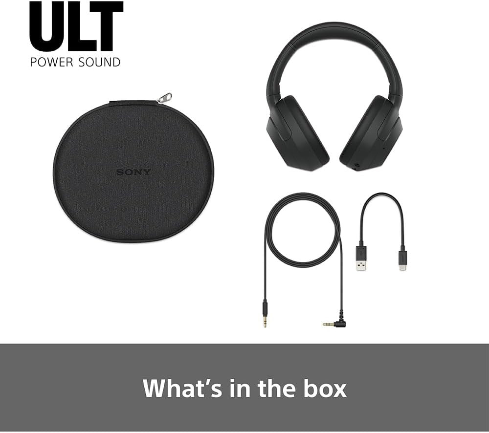 Sony ULT WEAR Over Ear Wireless Noise Cancelling Headphones with ULT POWER SOUND, Ultimate Deep Bass, Clear Call Quality, Up to 30hr Battery Life, Alexa & Google Assistant, IOS & Android - Black