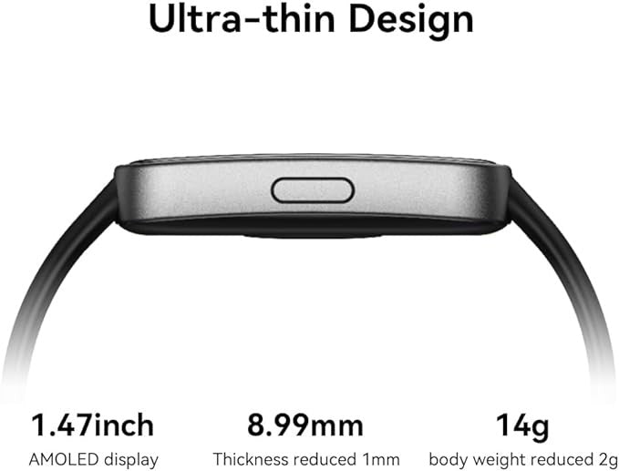 HUAWEI Band 8 Smart Band, Lightweight and Slim, Scientific Sleep Monitoring, Battery up to 2 Weeks, Compatible with Android and iOS, 24/7 Health Monitoring, Black+AP52