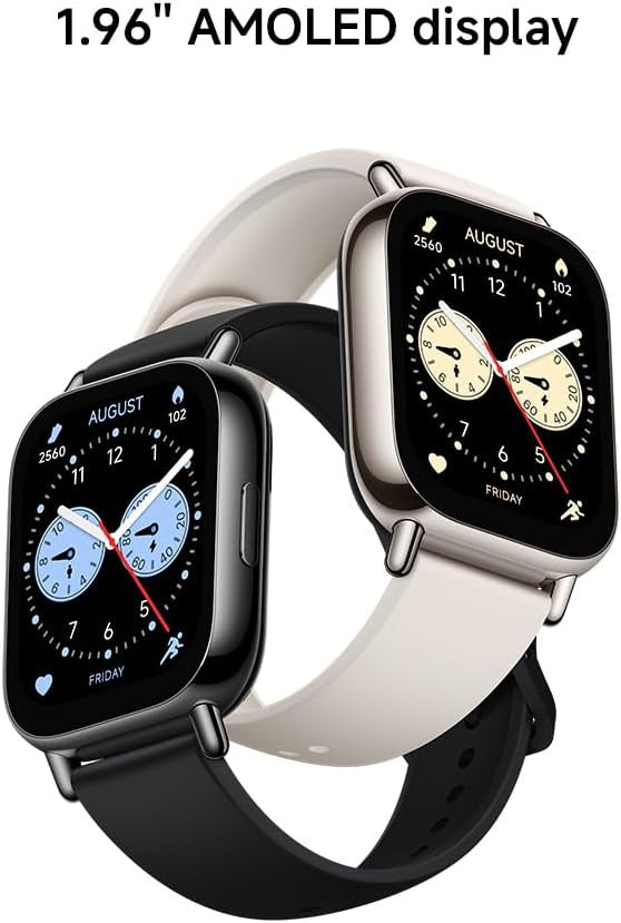 Xiaomi Redmi Watch 5 Lite Smartwatch with 1.96″ AMOLED Display, Built-in GPS, Bluetooth Calling, SpO₂ & Heart Rate Monitoring, 150+ Sports Modes, Up to 18-Day Battery Life, 5ATM Water Resistance