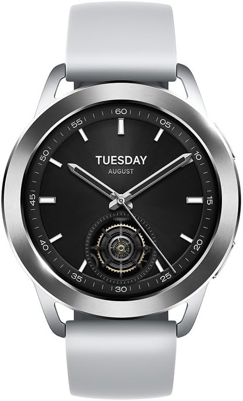 Xiaomi Watch S3 (Silver) – 1.43" AMOLED Display, Interchangeable Bezel Design, 15-Day Battery Life, Dual-Band GPS, 150+ Sports Modes, Bluetooth Calling & 5ATM Water Resistance Smartwatch