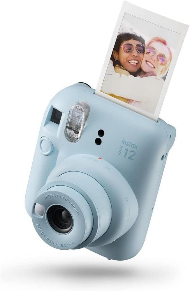 Fujifilm INSTAX Mini 12 Instant Camera, Compact Design with Automatic Exposure, Built-in Selfie Mirror & Close-up Mode, 2” x 3” Prints