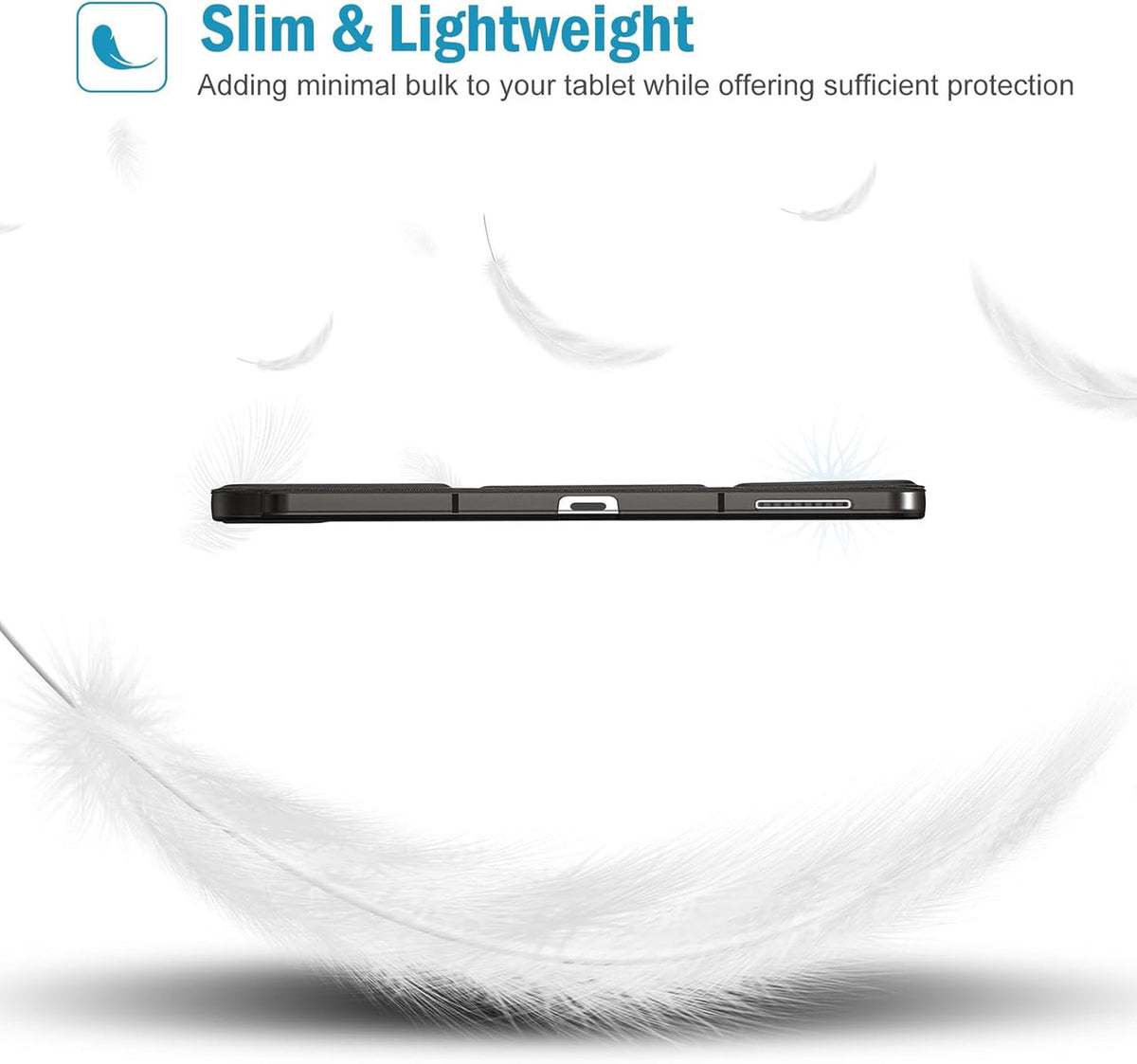 ProCase Case for Galaxy Tab S6 Lite 10.4 Inch 2024/2022/2020 with S Pen Holder, Lightweight Protective Case with Translucent Back for (SM-P620/P625/P610/P613/P615/P619) Black