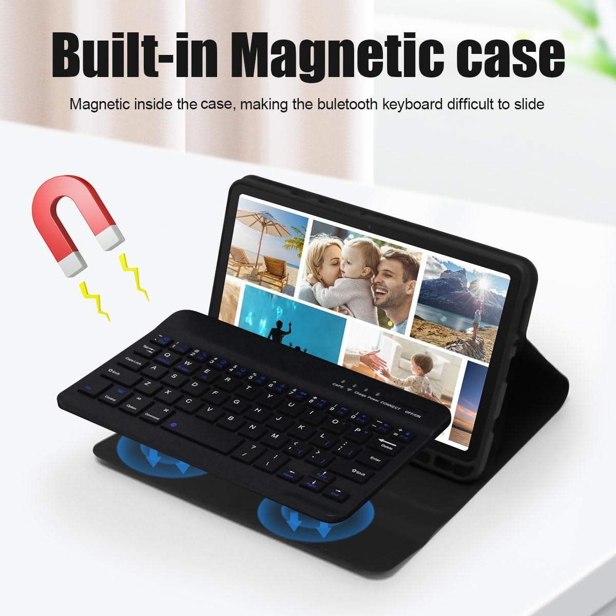 Case with Keyboard for Lenovo Tab M10 (3rd Gen) 10.1", Wireless Detachable Bluetooth Keyboard with Protective Cover for Lenovo Tab M10 3rd Gen 10.1 Inch 2022 (TB-328FU/TB-328XU) Tablet, Black