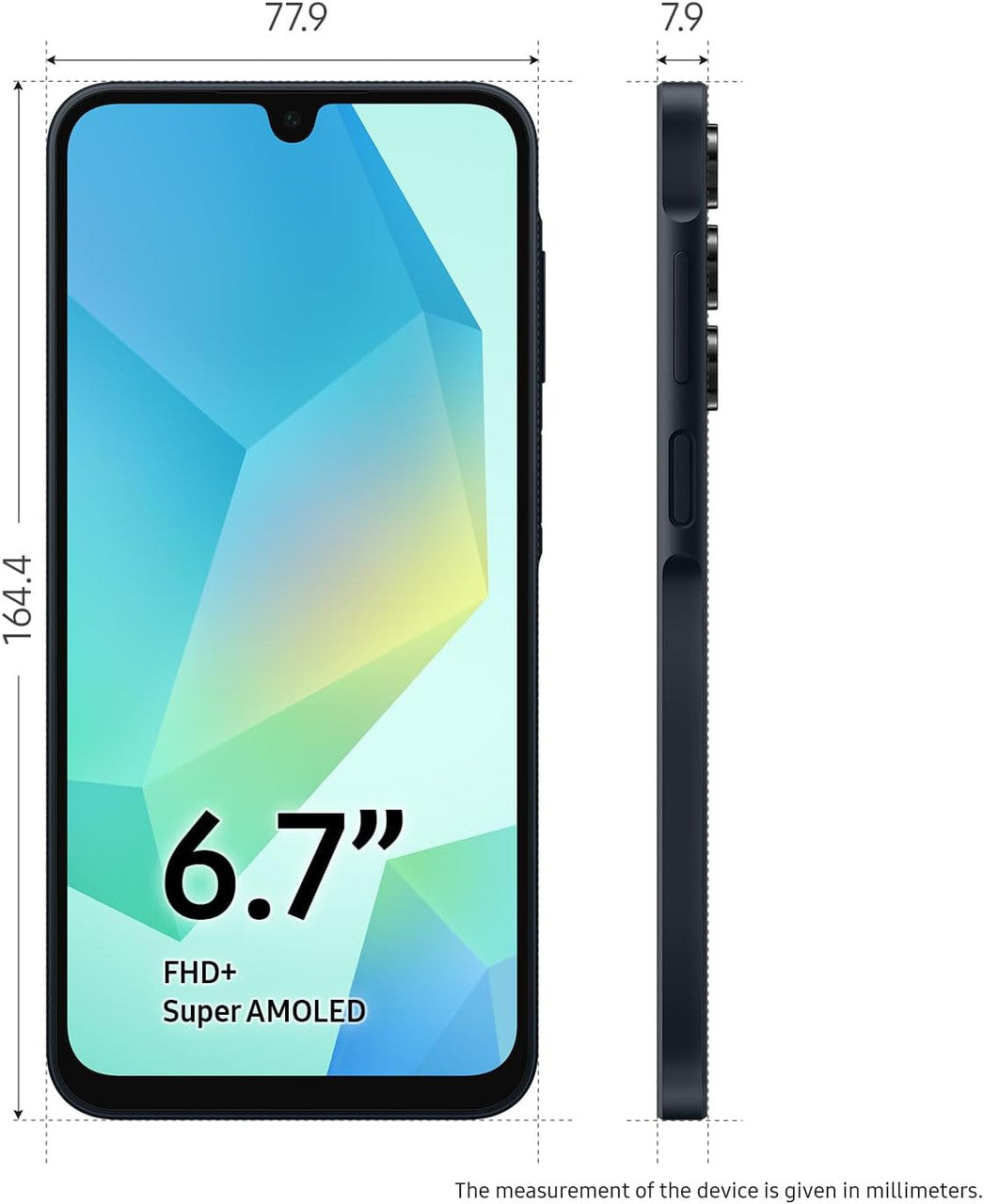 Samsung Galaxy A16, Android Smartphone, 50MP Main Camera, 6.7" display, 128GB, Blue Black, 3 Year Manufacturer Extended Warranty (UK Version)