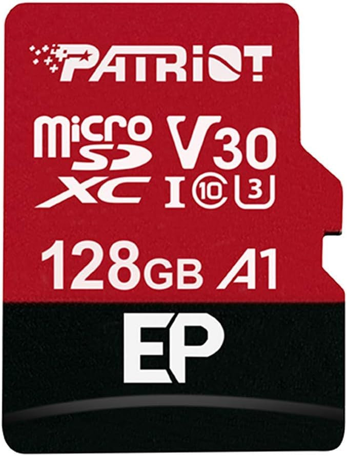 Patriot Memory 128GB A1 / V30 Micro SD Card for Android Phones and Tablets, 4K Video Recording
