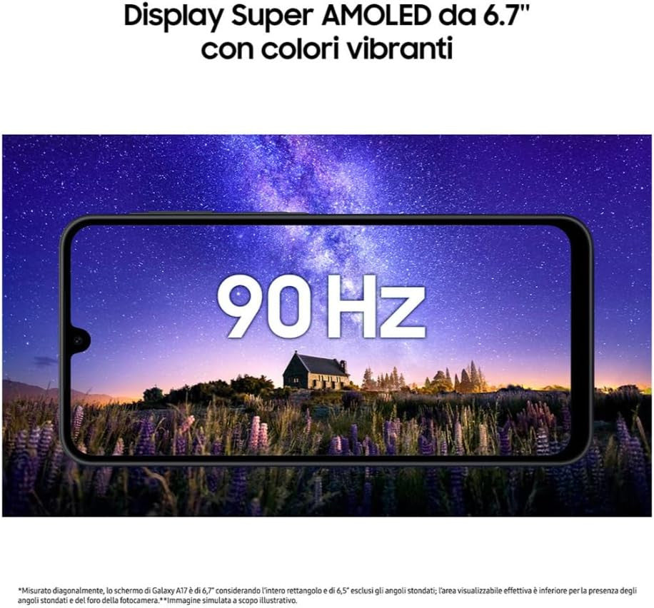 Samsung Galaxy A17 4G Smartphone, 6.7" Display, 4GB RAM, 128GB Storage, Dual SIM