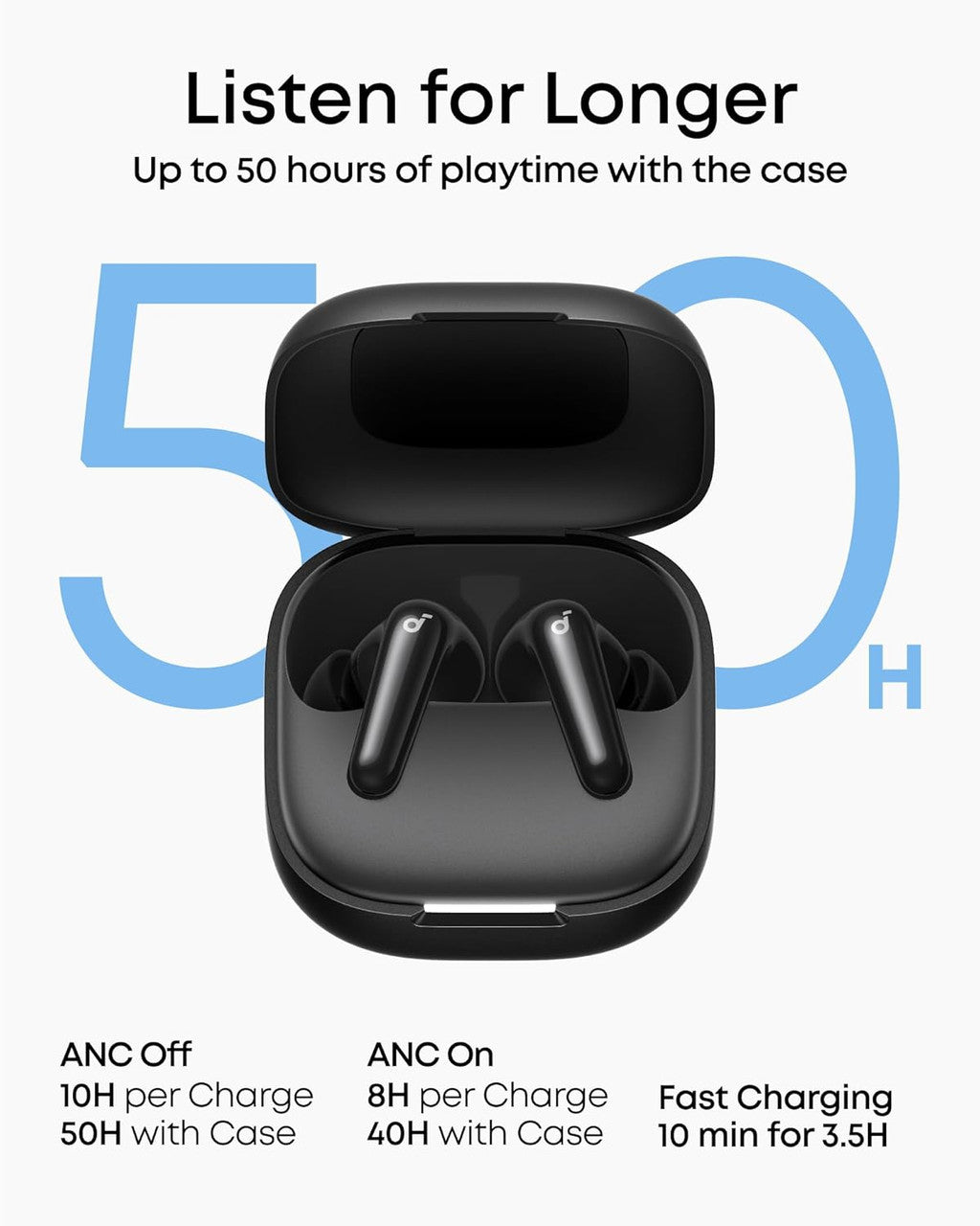 soundcore P31i by Anker, Real-Time Adaptive Noise Cancelling, Hi-Res Sound, Wireless Bluetooth Earbuds, Translation Earbuds, 50H Playtime, Wireless Earbuds, Bluetooth Earbuds, Bluetooth Headphones