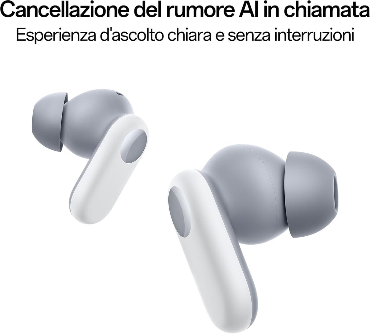 OPPO Enco Buds2 Pro True Wireless Earphones, 38h Autonomy, 12.4 mm Driver, Bluetooth 5.3, 10 m Range, Touch Controls, Noise Cancellation AA, Android and iOS, IP55, White