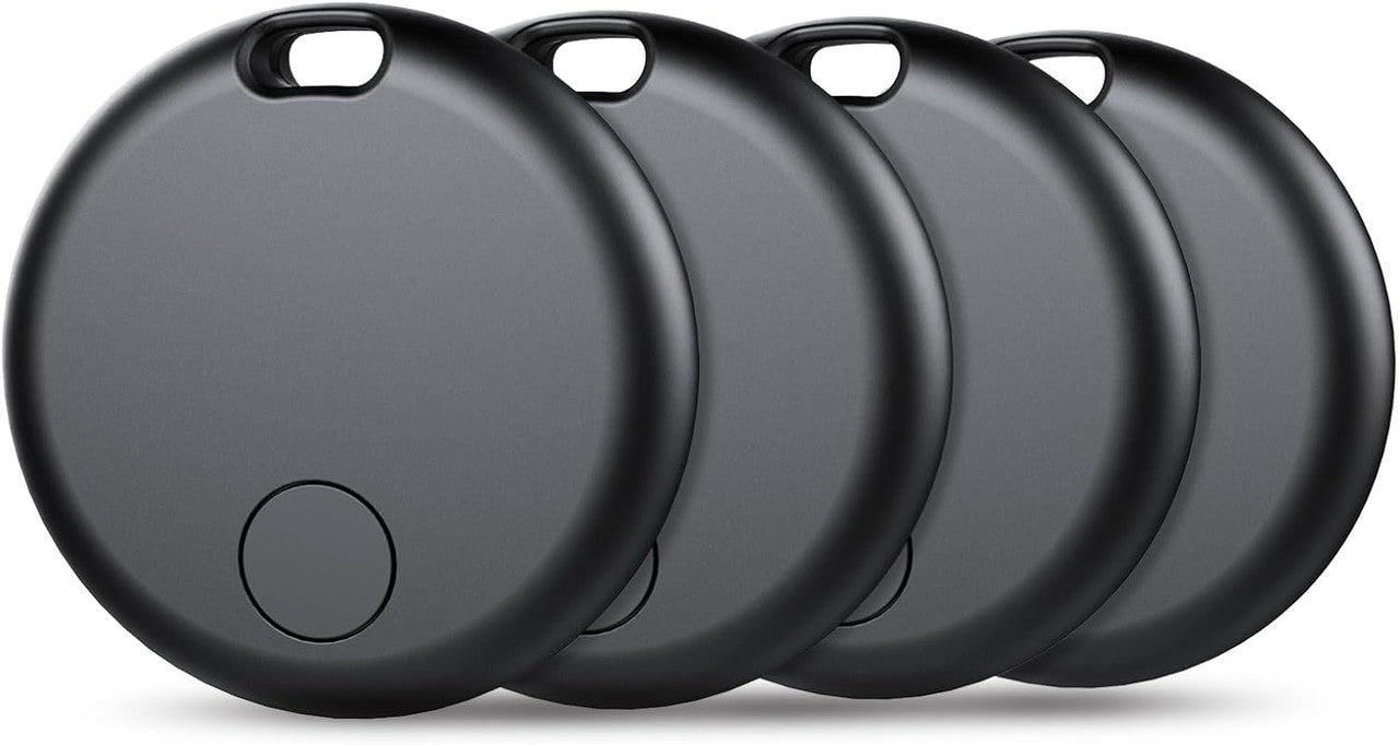 Air Tracker Tags Bluetooth Item Finder-4Pack,Compatible with Apple Find My APP (iOS Only) Replaceable Battery, IP67 Waterproof, Suitable for Luggage, Bags, Wallets, Backpacks, Keys Tracking Tag, Black