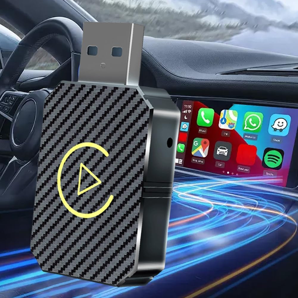 Wireless Adapter for CarPlay - Upgrade 2025, Wireless USB/Type-C Adapter, Fast and Stable Connection Without Delays, Compatible with iOS 12+