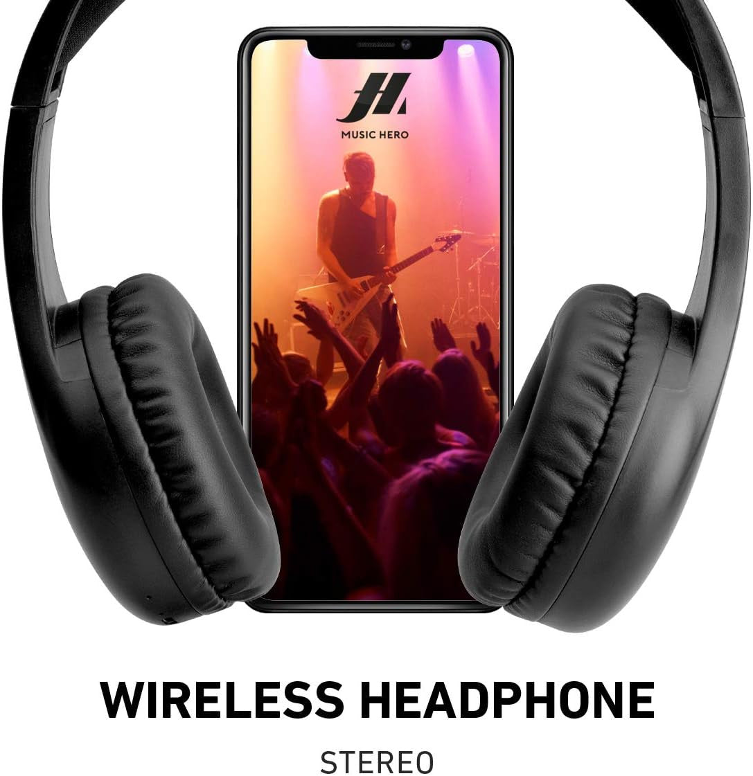 sbs Music Hero Adjustable Stereo Headphone with Soft Ear Cushions, Black