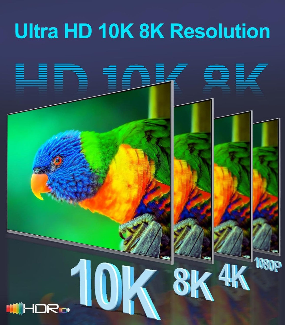 Sniokco 10K 8K HDMI 2.1 Cable 0.5M, Certified 48Gbps Ultra High Speed HDMI® Cable 0.01ms 4K 240Hz 165Hz 120Hz 8K 60Hz eARC HDCP 2.3 2.2 DTS:X HDR10+ TV Monitor Projector Roku Sky-Q