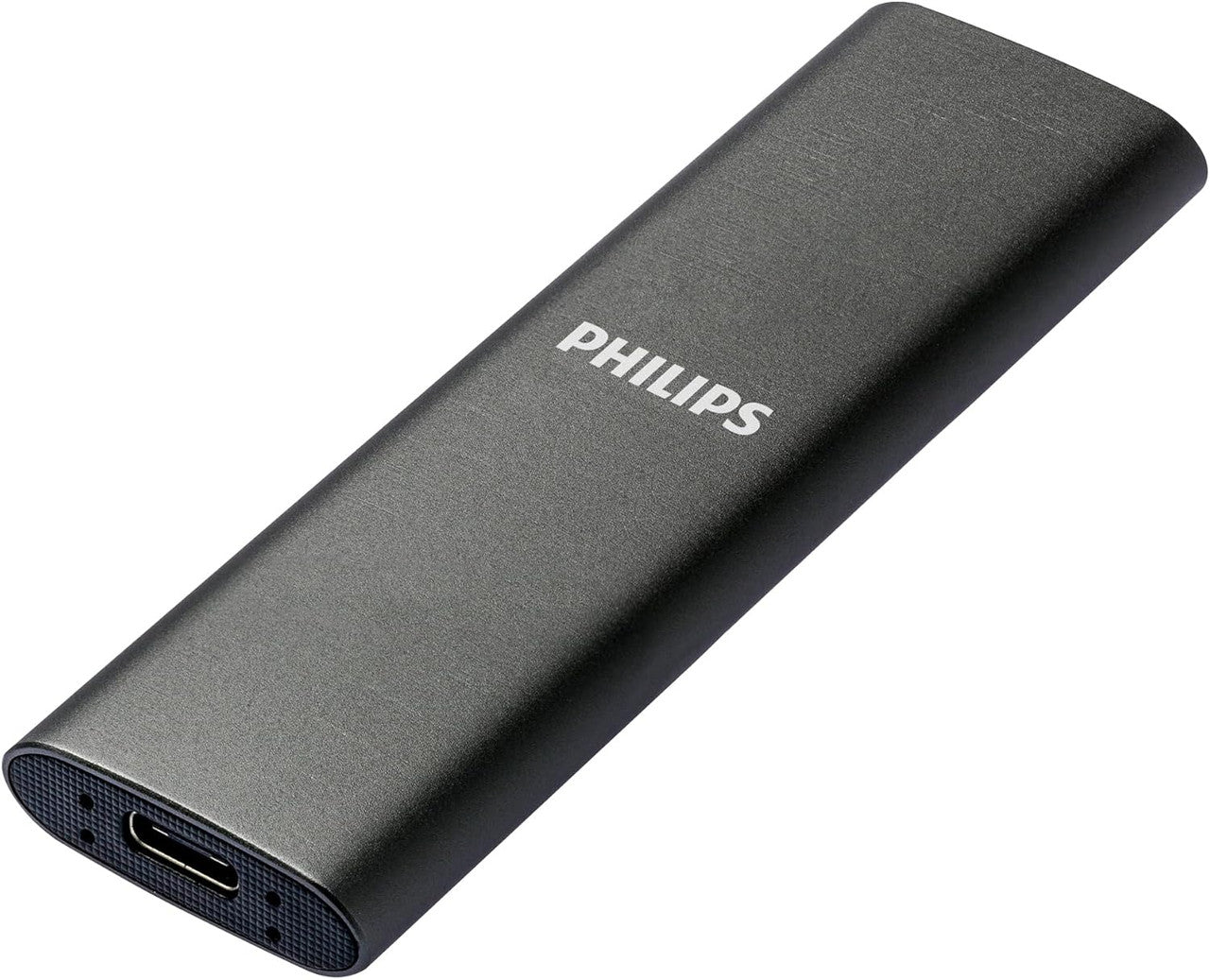 Philips Portable External SSD 1TB - Ultra Slim SATA Ultra Speed USB-C - USB, Read Speed up to 540MB/s, Write Speed up to 540MB/s, Aluminum