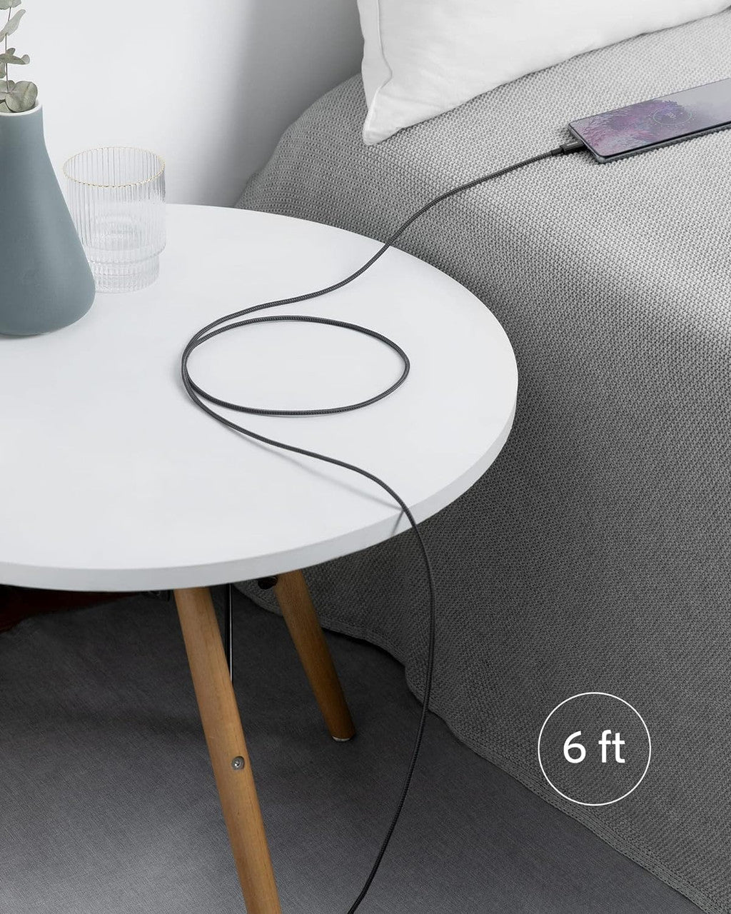 Anker USB C to USB C Charger Cable (6ft/1.8m Nylon), 100W USB 2.0 Type C fast Charging Cable for MacBook Pro, iPhone 17/16/15, iPad Pro, Samsung Galaxy,and More