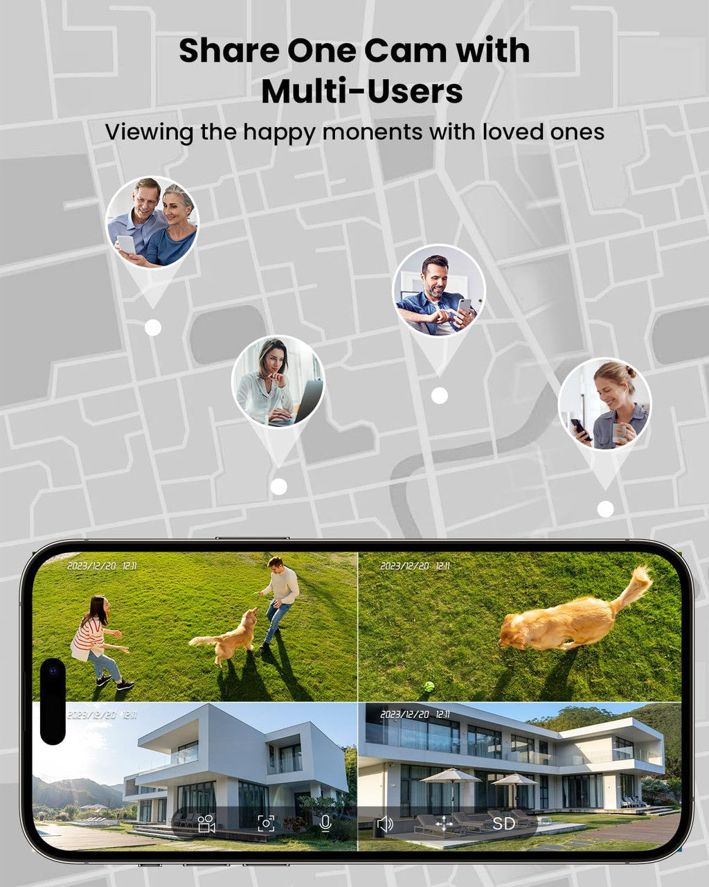 ieGeek 2K Solar Security Camera Outdoor Wireless, 360° Pan Battery Camera with Solar Panel, Wifi CCTV Camera Systems, Color Night Vision, PIR Motion Detection, 2-Way Audio, Works with Alexa