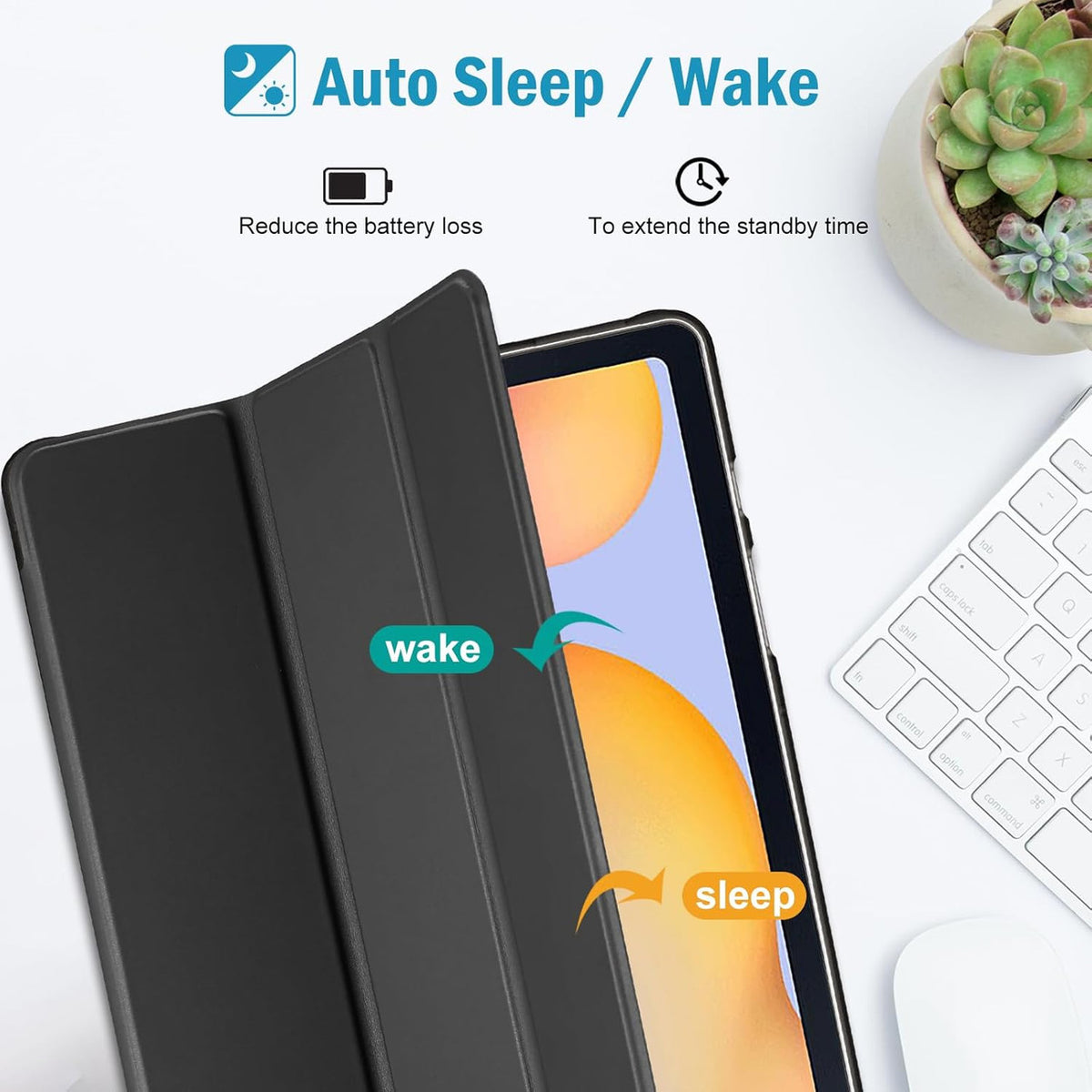 ProCase Case for Galaxy Tab S6 Lite 10.4 Inch 2024/2022/2020 with S Pen Holder, Lightweight Protective Case with Translucent Back for (SM-P620/P625/P610/P613/P615/P619) Black