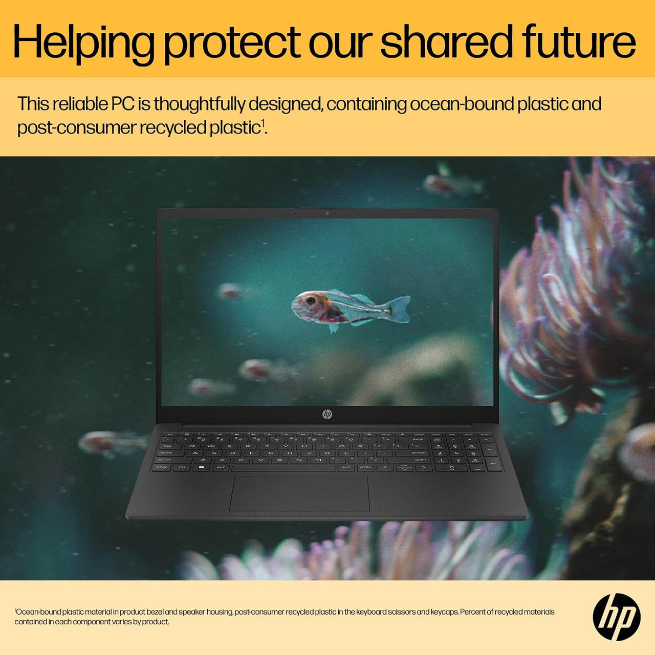 HP 15.6" Laptop | AMD Ryzen 5 7520U Processor | 16 GB RAM | 512 GB SSD | AMD Radeon Graphics | FHD Display | Up to 11hrs 15 mins battery | Win 11 | Dual Speakers | Jet Black | 15-fc0042sa