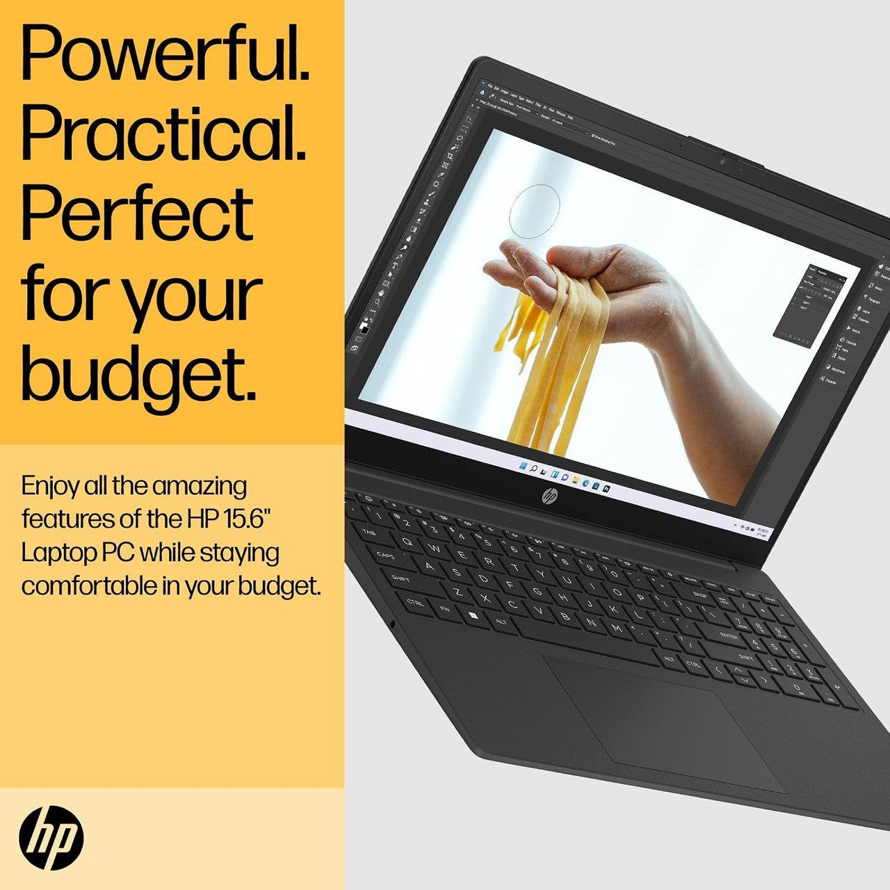 HP 15.6" Laptop | AMD Ryzen 5 7520U Processor | 16 GB RAM | 512 GB SSD | AMD Radeon Graphics | FHD Display | Up to 11hrs 15 mins battery | Win 11 | Dual Speakers | Jet Black | 15-fc0042sa