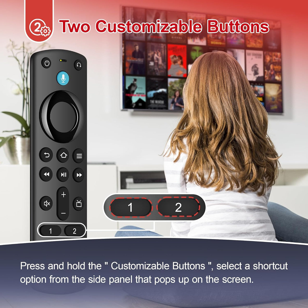 Replacement Voice Remote (3rd Gen Pro Plus) for Fire TV Stick, Cube, 4K, 4K Max, and Lite Smart TVs, Voice Remote Control for Insignia, Toshiba, and Pioneer Smart TVs
