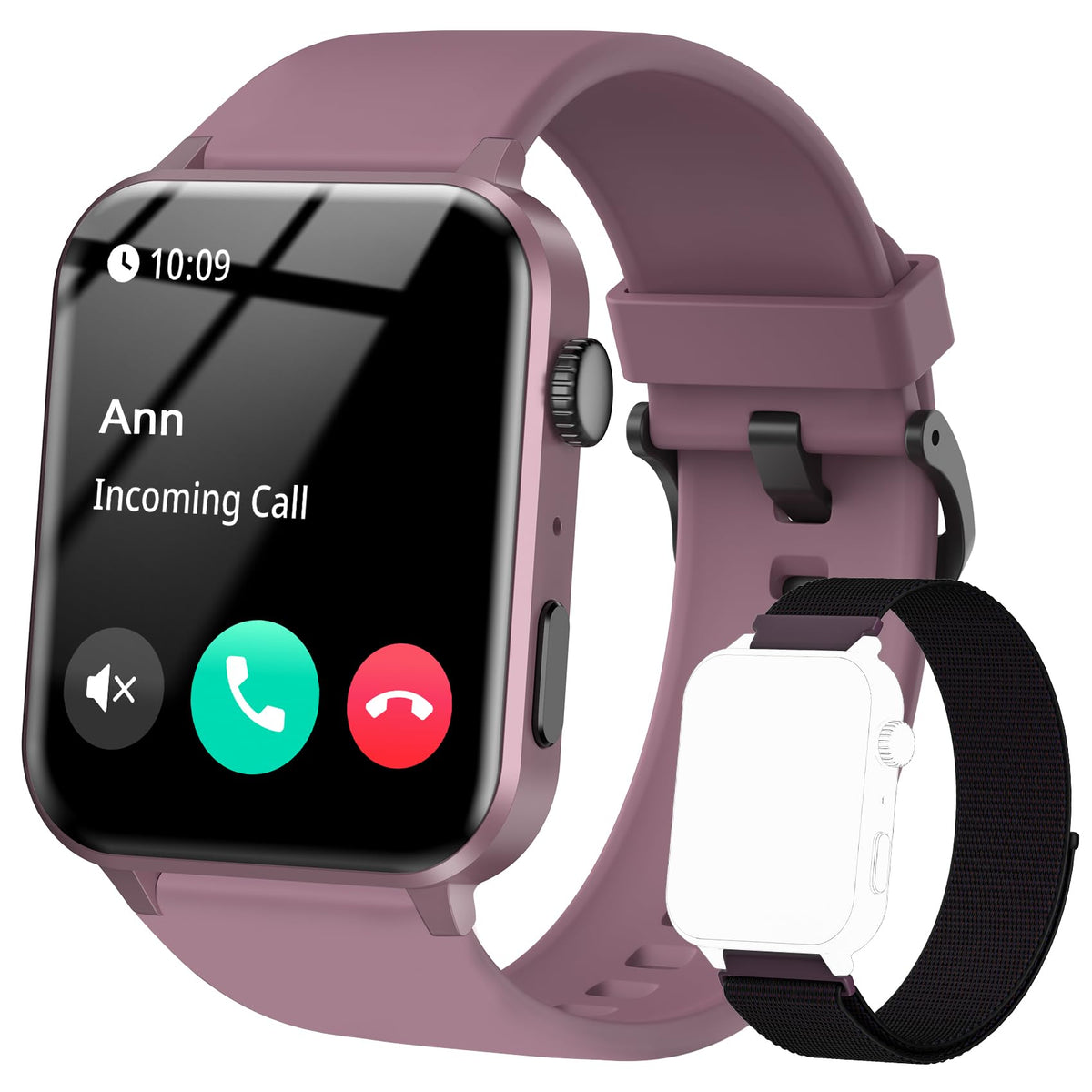 IOWODO R30 PRO Smart Watch for Men Women (Answer/Make Calls), Voice Assistant, 1.85" Fitness Watch with SpO2 Heart Rate Sleep Monitor, 100 + Sports, IP68 Waterproof Step Counter Smartwatch for iOS Android