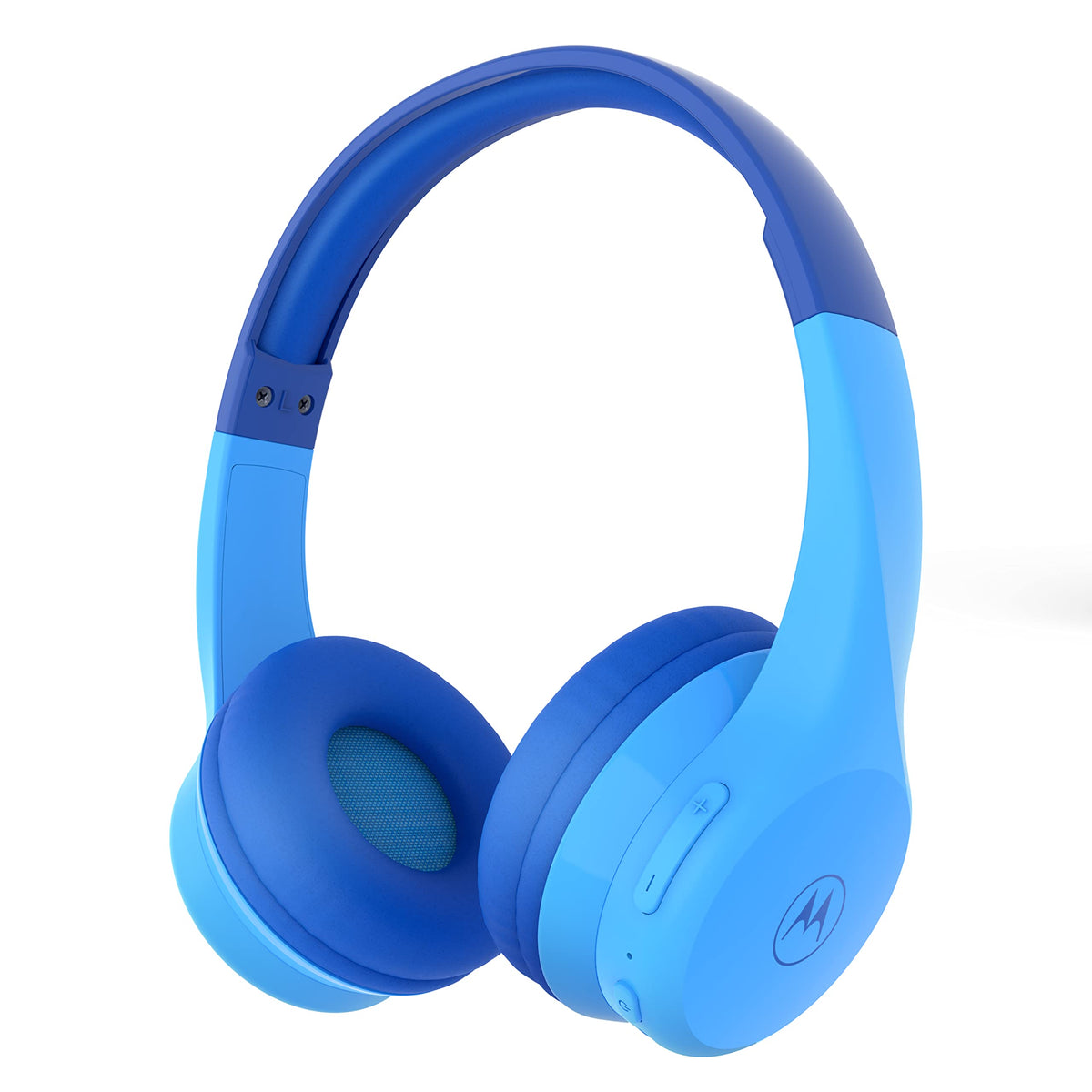 Motorola JR300 Kids Bluetooth Wireless Headphones with Microphone - Lightweight Over Ear, Safe Volume Limit 85dB, Audio Splitter for Sharing - Ideal for School, Travel, Gaming - Pink