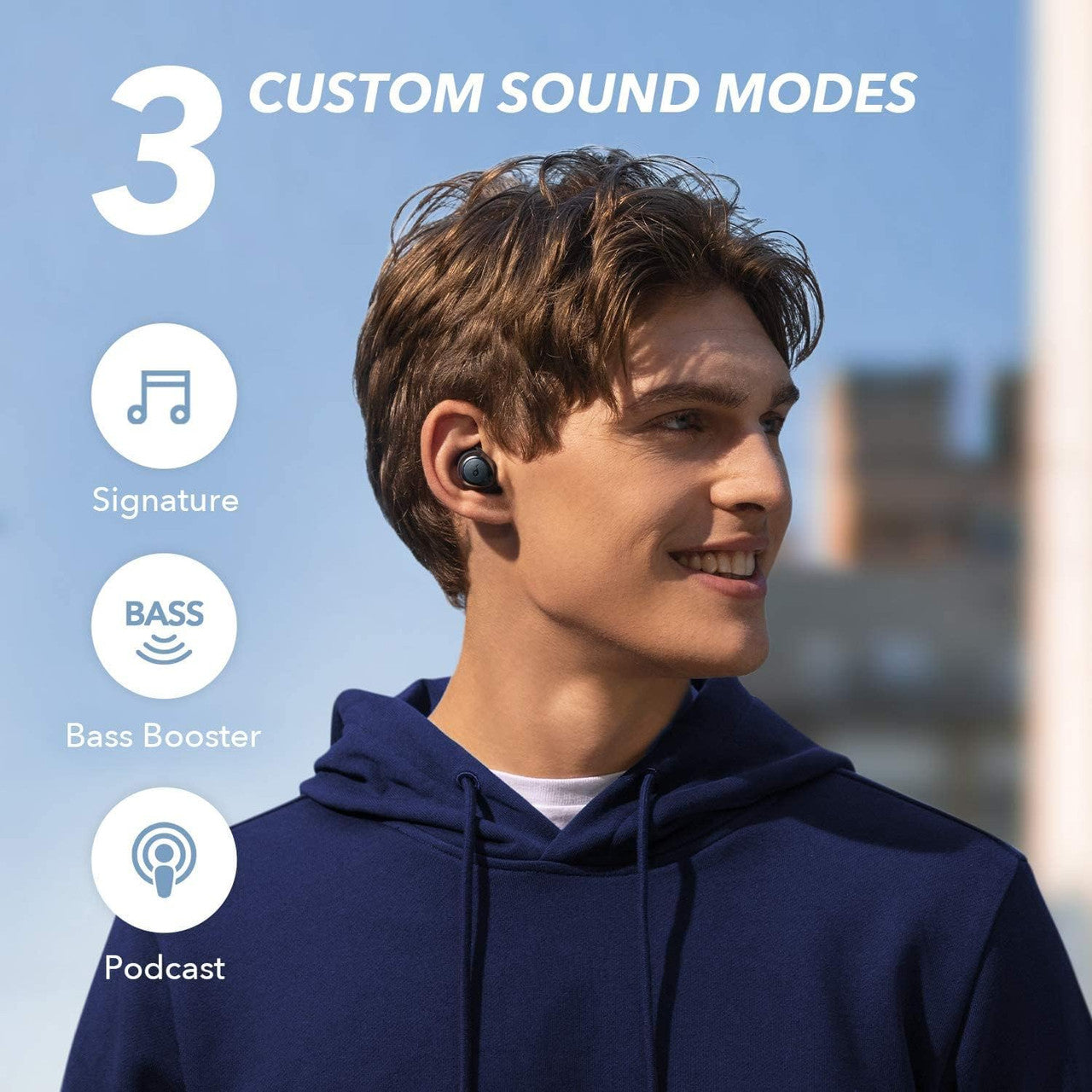 Wireless Earbuds, Soundcore by Anker Life A1 Bluetooth Earbuds, Powerful Customized Sound, 35H Playtime, Wireless Charging, USB-C Fast Charge, IPX7 Waterproof, Button Control