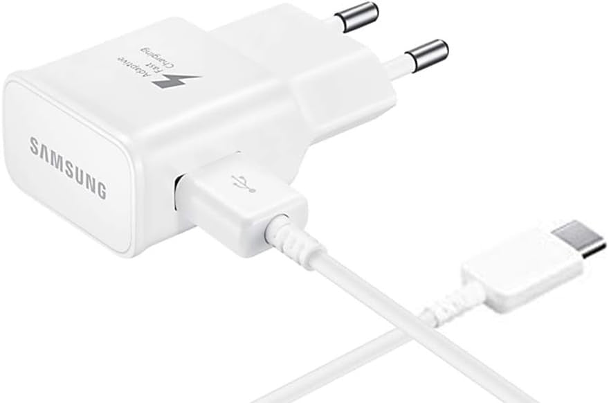 Original Charger EP-TA200EBE + cable For Samsung Galaxy S10, S10+, S10e, S9, S9+, White