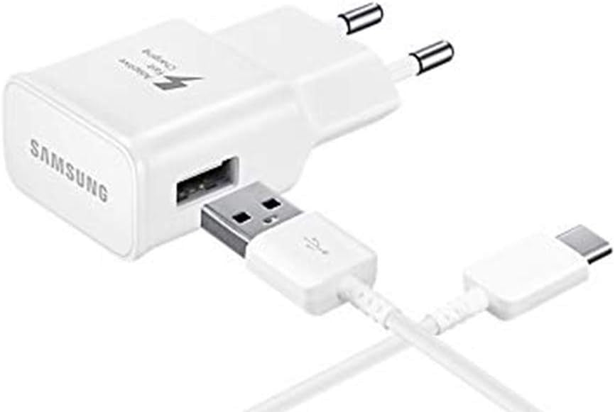Original Charger EP-TA200EBE + cable For Samsung Galaxy S10, S10+, S10e, S9, S9+, White