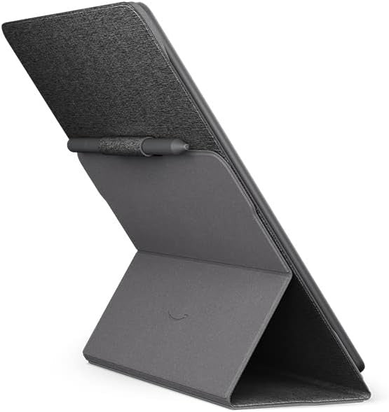 Amazon Kindle Scribe Fabric Folio Case with Magnetic Attach (only fits Amazon Kindle Scribe), slim and lightweight cover, Black