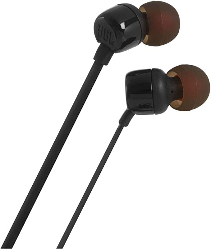 JBL Tune 110 Wired In-Ear Headphones with JBL Pure Bass Sound, Black