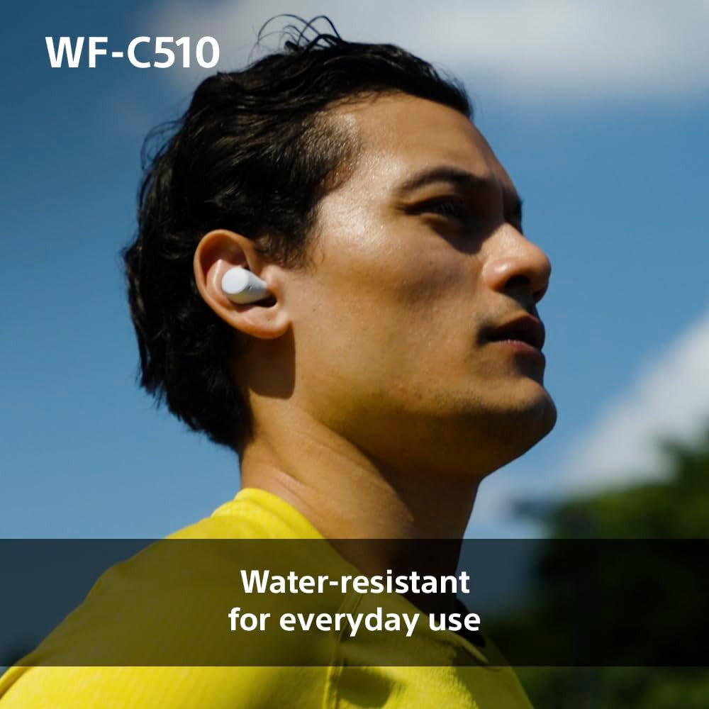 Sony WF-C510 Truly Wireless Earbuds – Small, Light, Bluetooth In Ear Headphones with Multipoint Connection, Ambient Sound, IPX4 Rating, Spotify Tap, Quick Charge, 22 HR Battery, iOS & Android - Black