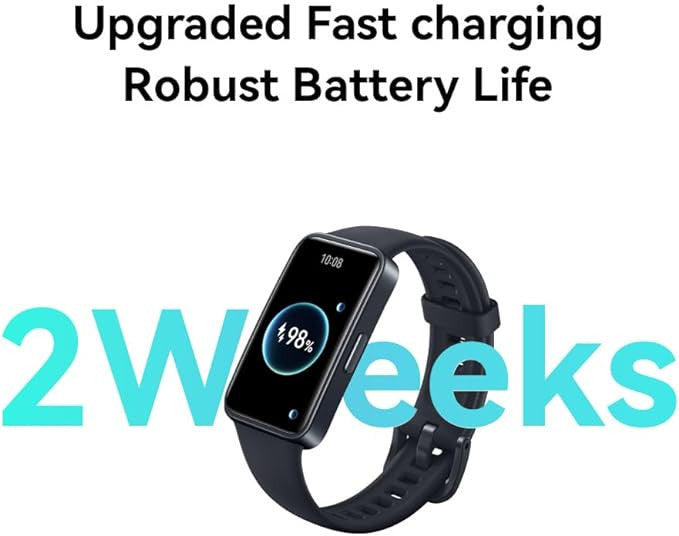 HUAWEI Band 8 Smart Band, Lightweight and Slim, Scientific Sleep Monitoring, Battery up to 2 Weeks, Compatible with Android and iOS, 24/7 Health Monitoring, Black+AP52