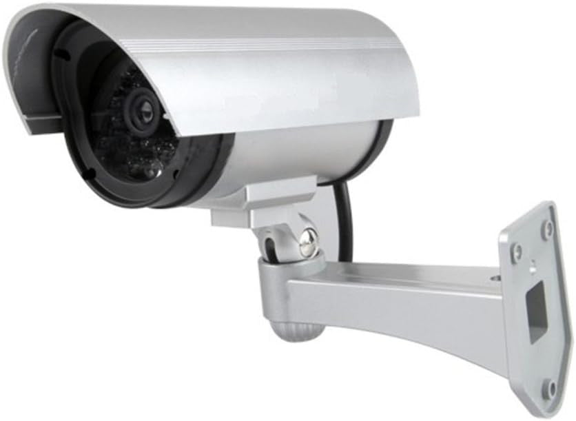 Dummy Fake Camera, Surveillance Security CCTV Dome Camera, Indoor Outdoor Camera, with One LED Light