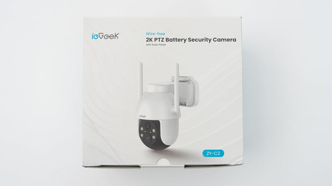 ieGeek 2K Solar Security Camera Outdoor Wireless, 360° Pan Battery Camera with Solar Panel, Wifi CCTV Camera Systems, Color Night Vision, PIR Motion Detection, 2-Way Audio, Works with Alexa
