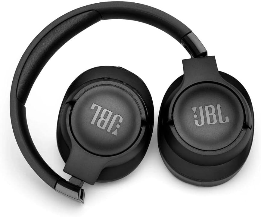 JBL Tune 710 BT Wired and Wireless Over-Ear Headphones with Built-In Microphone, Multi-Point Connection and Hands-Free Controls, Black