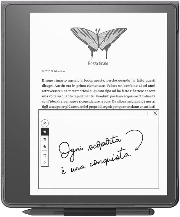 Amazon Kindle Scribe Fabric Folio Case with Magnetic Attach (only fits Amazon Kindle Scribe), slim and lightweight cover, Black