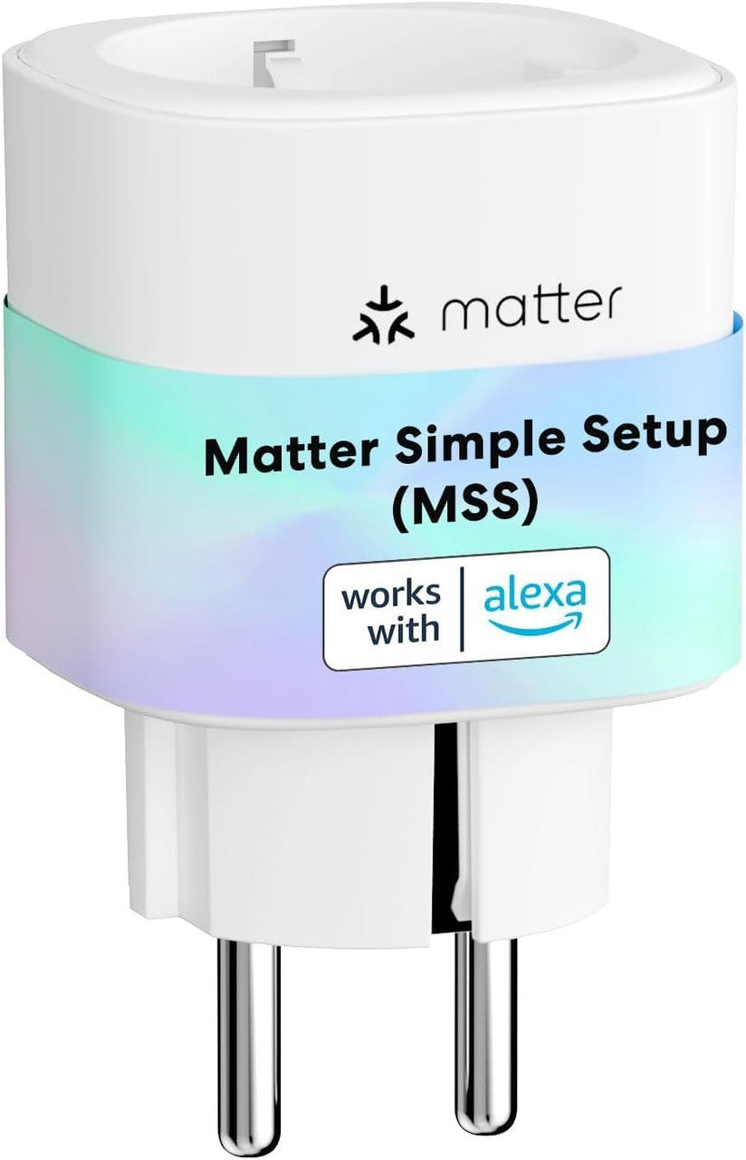 Meross Matter Smart Plug with Energy Monitoring, Mini WiFi Plug with Matter Simple Setup(MSS) Feature, Works with Apple HomeKit, Alexa, Google Home, SmartThings, Remote Voice Control, 13A