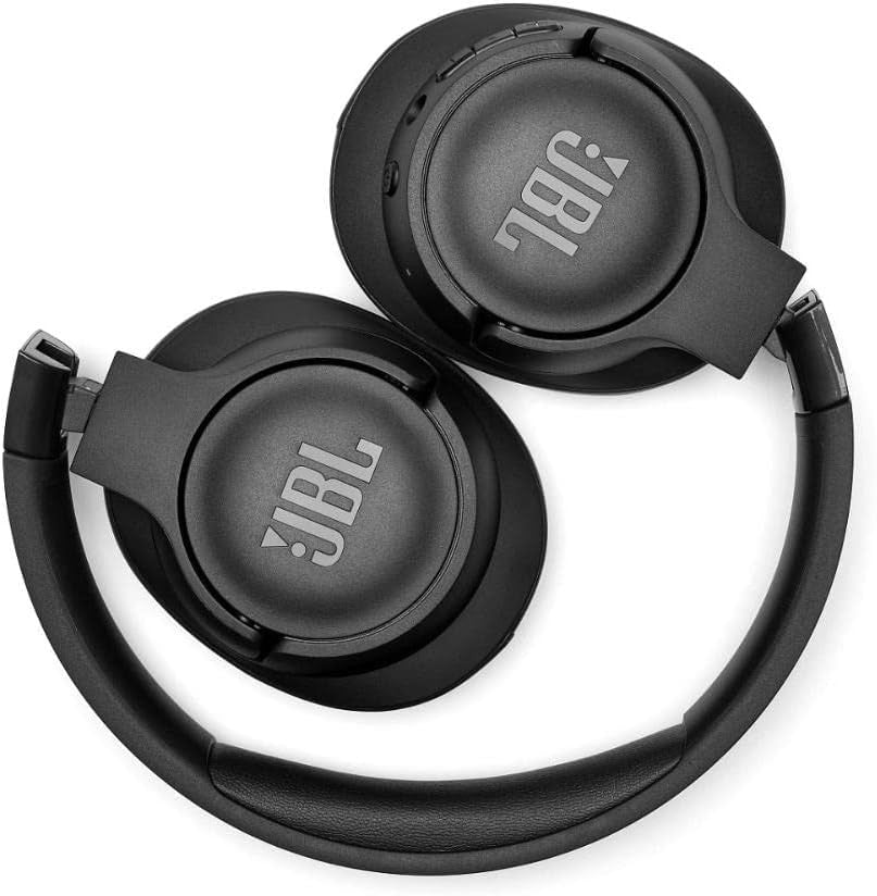 JBL Tune 710 BT Wired and Wireless Over-Ear Headphones with Built-In Microphone, Multi-Point Connection and Hands-Free Controls, Black
