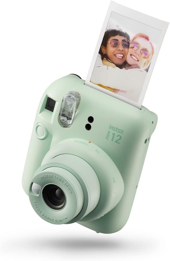Fujifilm INSTAX Mini 12 Instant Camera, Compact Design with Automatic Exposure, Built-in Selfie Mirror & Close-up Mode, 2” x 3” Prints