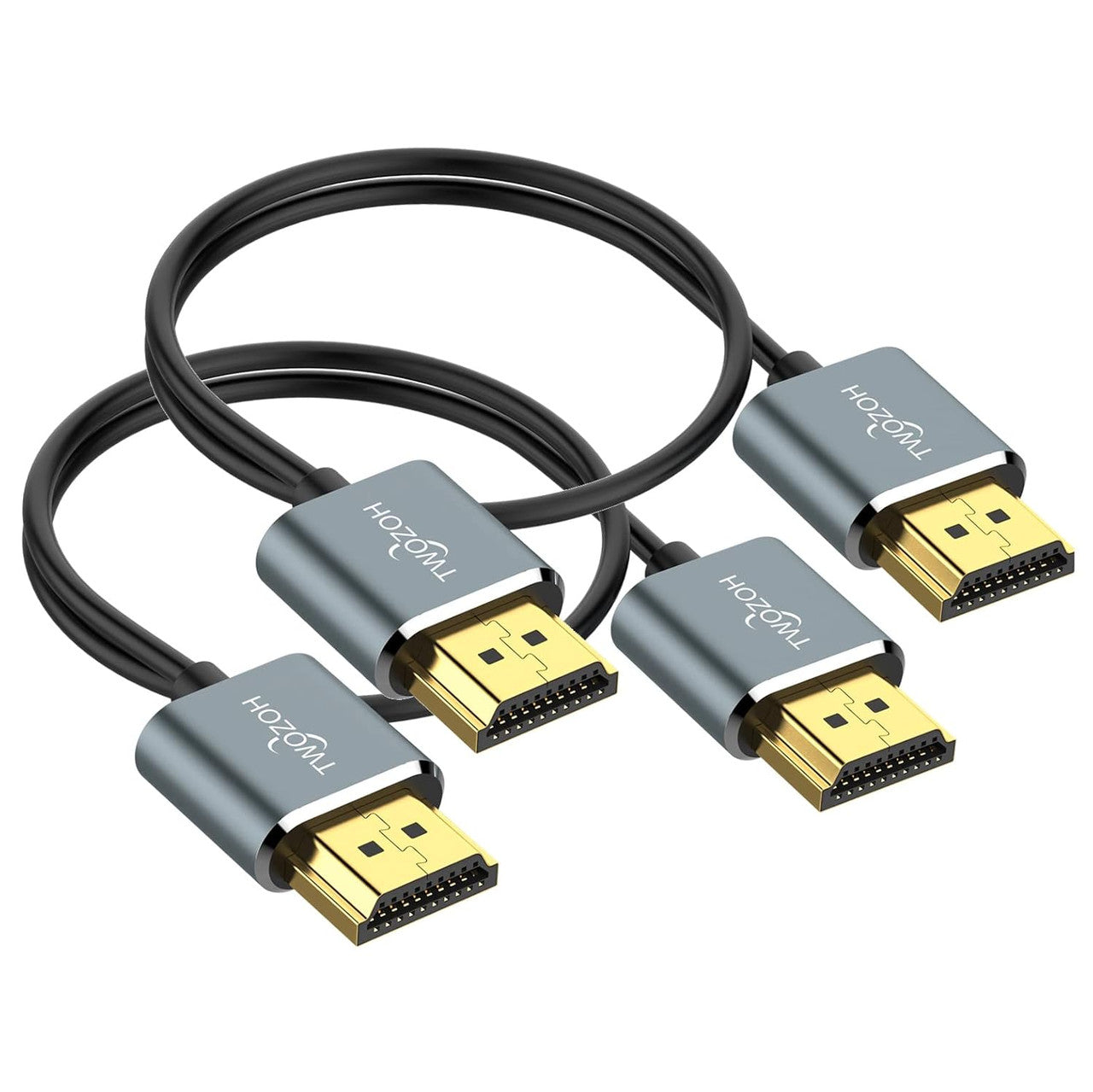Twozoh Flexible and Slim HDMI Cable 0.3M 1 Piece, Ultra Slim HDMI Cables Supports High Speed 4K@60Hz 18Gbps 2160P/1080P