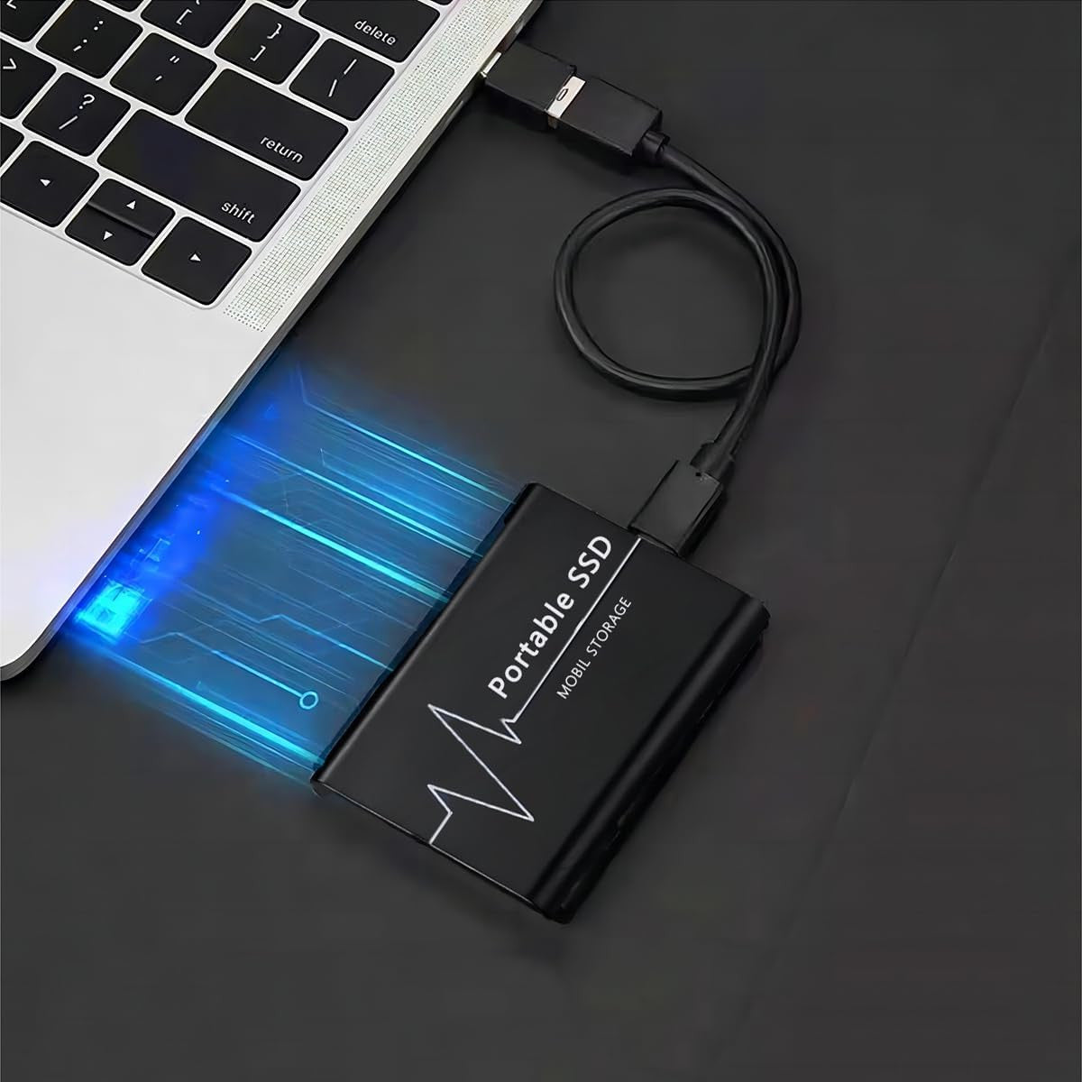 GFJTJAO External Hard Drive 2T - 2.5 Inch Ultrathin Portable USB Storage for Desktop, Laptop, MacBook, Chromebook Wii u, TV