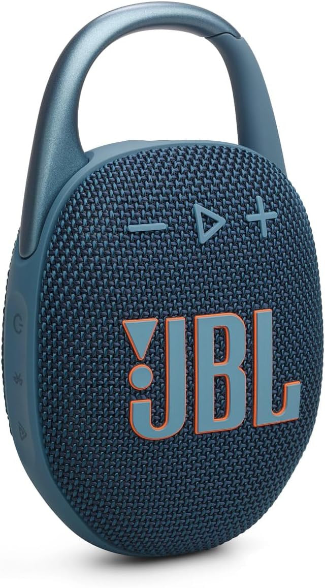 JBL Clip 5 Ultra-Portable Bluetooth Speaker with Integrated Carabiner, Big JBL Pro Sound, PlaytimeBoost, Waterproof Design and 12-Hour Playtime, Blue