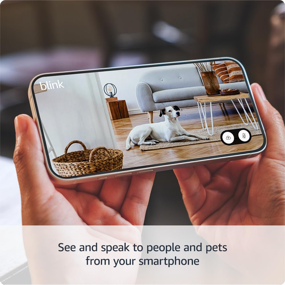 Blink Mini 2 – Plug-in smart security camera, HD night view in colour, built-in spotlight, two-way audio, motion detection, works with Alexa (White)