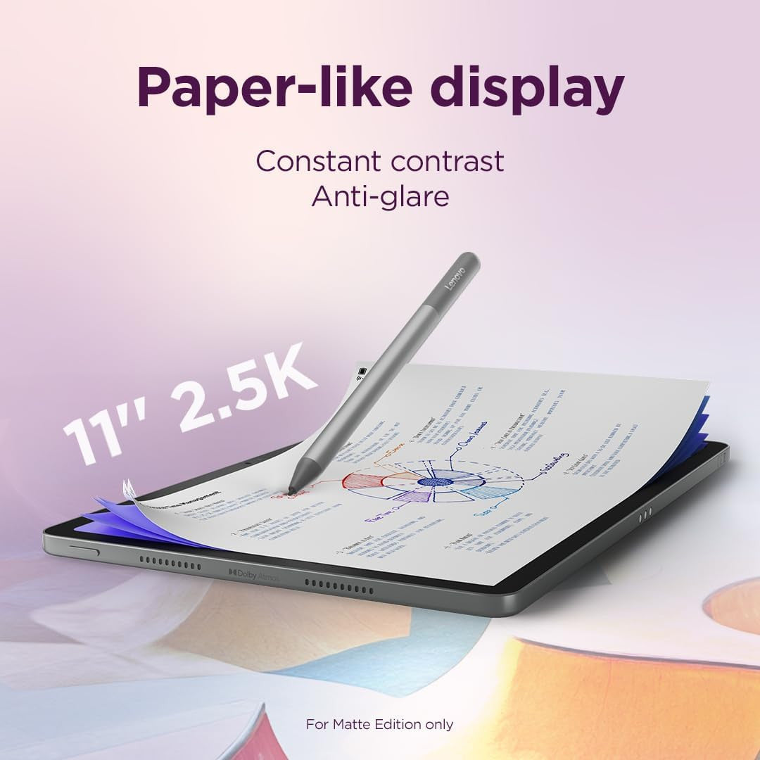 Lenovo Idea Tab - Display 11" 2.5K (2560x1600) 90Hz, Processor Mediatek Dimenity 6300, RAM 8GB, Memory 128GB, WiFi 5, Tablet Android 15, Tab Pen included