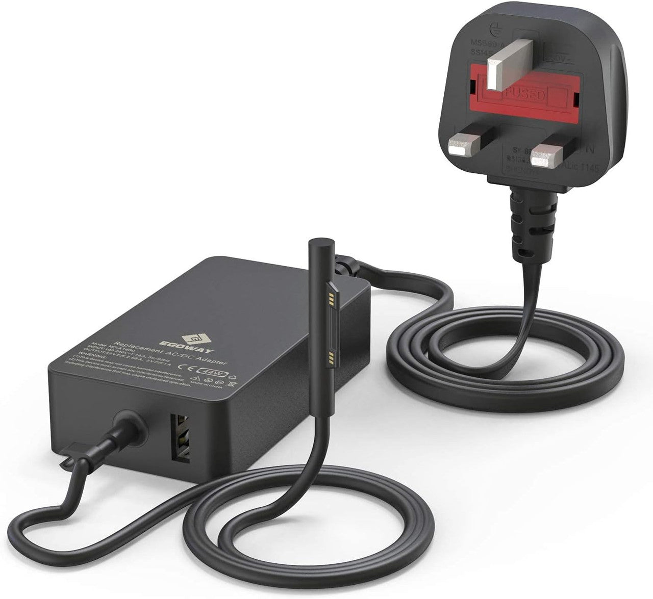 Surface Pro Charger 44W,E EGOWAY Power Adapter Charger Compatible with Surface Pro X Pro 7 Pro 6 Pro 5 Surface Laptop 3 2 1 Surface Go Surface Book with Wall Plug and 6ft Power Cord 15V 2.58A