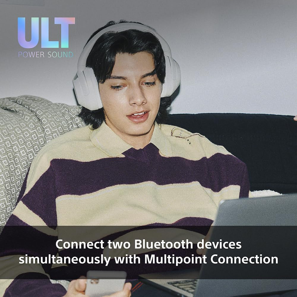 Sony ULT WEAR Over Ear Wireless Noise Cancelling Headphones with ULT POWER SOUND, Ultimate Deep Bass, Clear Call Quality, Up to 30hr Battery Life, Alexa & Google Assistant, IOS & Android - Black