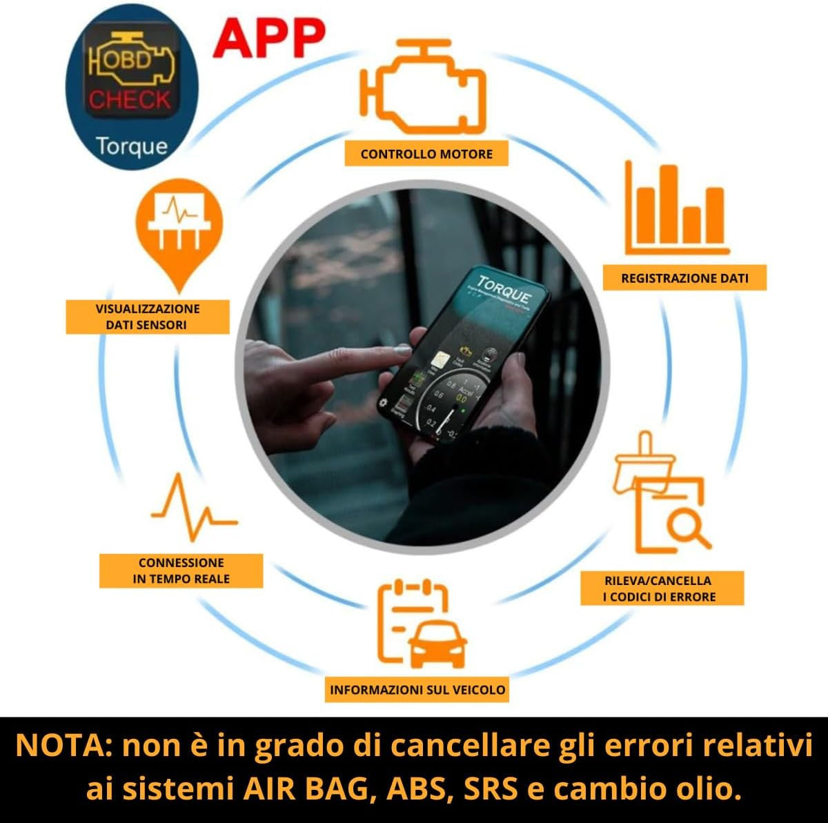 OBD2 Bluetooth ELM327, Car Diagnostic Equipment, OBD2 Scanner, Car Diagnostics, Multi-Brand OBD Car Diagnostics, Compatible with iOS, Android and Windows Devices