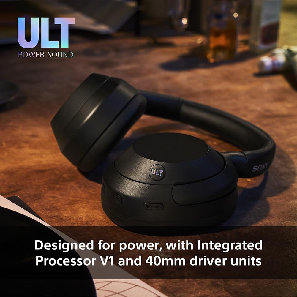Sony ULT WEAR Over Ear Wireless Noise Cancelling Headphones with ULT POWER SOUND, Ultimate Deep Bass, Clear Call Quality, Up to 30hr Battery Life, Alexa & Google Assistant, IOS & Android - Black